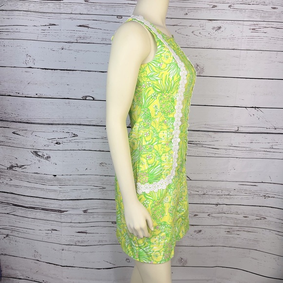 NWOT Lilly Pulitzer Liz Shift Dress Sweet Tarty in Crazy Cat House Print Size 00 - Picture 3 of 12